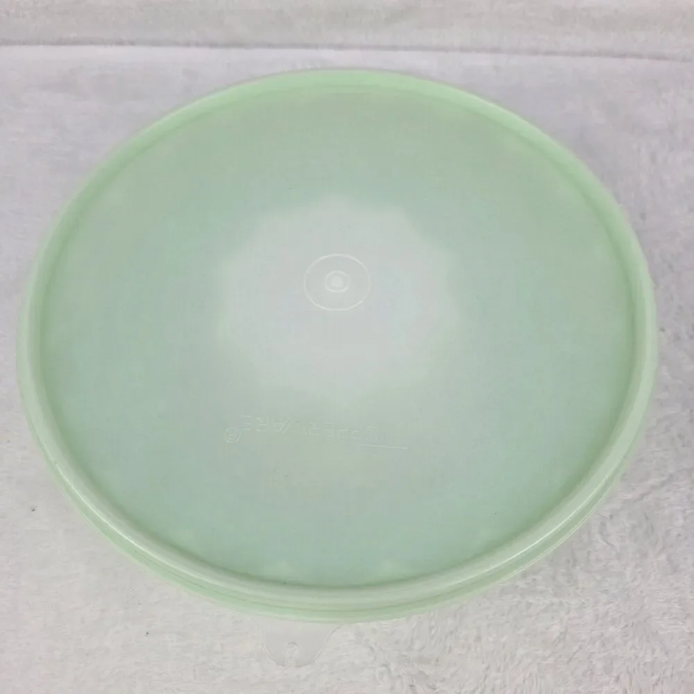 3 Piece Vintage Tupperware Jello Mold Mint‎ Green Clear Lid Holiday Storage